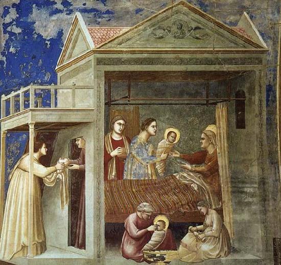 The Birth of the Virgin, GIOTTO di Bondone